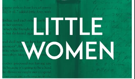 Title: Little Women on Green Background